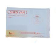 DISPO VAN 1ml single use hypodermic syringe with needle