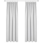 Deconovo Room Darkening Pencil Pleat Curtains Thermal Insulated Window Treatment Energy Efficiency Soft Pair Curtains Rod Pocket Curtains for Living Room 42 x 84 Inch Silver Grey Set of 2