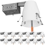 Sunco Lighting 12 Pack 4 inch Remodel LED Light Can Air Tight IC Housing Recessed Lights LED Light Downlight Retrofit Kit Spotlight Electrician Prefered - UL Listed and Title 24 Certified (TP24)