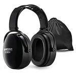 SNR 35dB Noise Reduction Ear Muffs, Comfortable Hearing Protection Earmuffs,Adjustable Coquille Antibruit Pour Adulte, Noise-Cancelling Safety Ear Muffs for Mowing/Autism/Construction,with Storage Bag