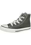 Converse Boy's Chuck Taylor All Star Leather High Top Sneaker, Charcoal, 5 Women/3 Men