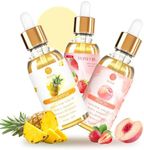 3PCS Yoni Oil for Women Organic Feminine Oil, Ph Balance Remove Odor, Peach Strawberry Pineapple Essential Oil, All Natural Essential Oil, 1 fl oz/pc