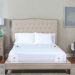 SensorPEDIC Warming Two Digital Controllers Electric Mattress Pad, King, White