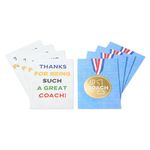 American Greetings Thank You Cards with Envelopes For Coach, Number 1 Coach Medal (8-Count)