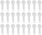 Bulk Pack of Teaspoon Measuring Spoons (24-Pack); 5 ml / 5 cc Scoops Which Fit Inside a Spice Bottle