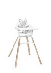 Stokke Clikk High Chair, White - All-in-One High Chair with Tray + Harness - Light, Durable & Travel Friendly - Ergonomic with Adjustable Features - Best for 6-36 Months or Up to 33 lbs