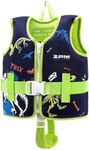 2PM SPORTS Toddler Swim Vest for 20-50 lbs Kids Float Jacket with Adjustable Safety Strap for Girls Boys 2 3 4 5 6 Years Old Premium Buoyancy Neoprene Children Swimming Floaties