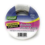 general purpose double sides/sided clear sticky tape 12mm x 33m for office/craft