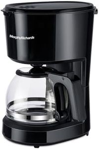 Morphy Richards Europa Drip Espresso Coffee Machine|600W Drip Coffee Maker|6-Cups Capacity|Anti-Drip Function|Dry Heat Protection|Warming Plate|2 Years Product Warranty|Black