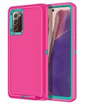 I-HONVA for Galaxy Note 20 Case Shockproof 3 in 1 Full Body Protection [Without Screen Protector] Rugged Heavy Duty Cover Case for Samsung Galaxy Note 20 5G 6.7 inch,Pink/Blue