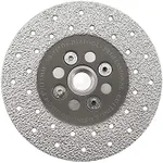 DT-DIATOOL Diamond Cutting and Grinding Disc Double Sided Vacuum Braze 5/8-11 Arbor for Stone Marble Diameter 4.5 Inch