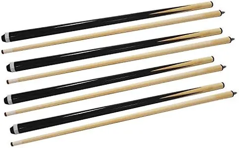 belieflaw Set of 4 Pool Cues 58" Billiard House Bar Cue Sticks, 2-Piece Pool Cue