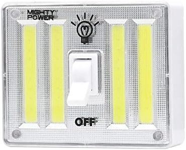 Mighty Power Portable Stick-ON Magnetic Wireless 4 COB LED Switch Light, 400 Lumens, Battery-Operated & Cordless Switch, Used Under Cabinet, Shelf, Closet, Garage, Kitchen, Stairwell & Emergency