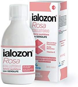 Gemavip Ialozon Rosa Collutorio con olio d’oliva ozonizzato, acido ialuronico, vitamina E, citrato di potassio e bicarbonato di sodio (1)