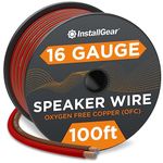 InstallGear 16 Gauge Speaker Wire (100ft - Red/Brown) | Speaker Cable for Car Speakers Stereos, Home Theater Speakers, Surround Sound, Radio, Automotive Wire, Outdoor | 16 AWG Speaker Wire