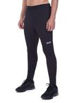 TCA Men's Winter Thermal Cycling Trousers for Running Cycling Walking Hiking Trousers with Zip Pockets - Black Stealth, S