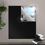 Valquid 𝟏𝟎𝟎%Blackout Blind, 300×145cm Portable Blackout Blinds Stick on Window, Temporary Blackout Curtains with 30 Velcro Pairs | Cutting any Size Shape for Bedroom, Travel and Skylight