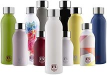 BUGATTI B Bottles Twin Water Bottle Bright White 500 ML, Water Flask That Keeps Liquids hot for H12, Cold for H24 and ice for H36, 18/10 Stainless Steel Water Bottles, Reusable Gym Bottle