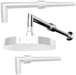 SparkPod 11 Inch Expandable Shower Arm with Flange - Solid Stainless Steel Shower Head Extension Arm, Wall-Mounted - Extends up to 18" - Plumber's Tape Included