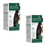 Biotique 2 Herbcolor No Ammonia Conditioning Hair Color (1n Natural Black, 50 g + 110ml)