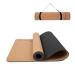 StrongTek Cork TPE Yoga Mat with Strap, Non-Slip, Dual-Layer Fitness Mat for Yoga, Pilates, and Exercise - 72"x 24" - Ideal for Home, Studio, and Outdoor Workouts