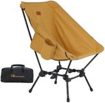 MOON LENCE Oversize Camping Chair for Adults, Adjustable Height, Lightweight, Comfortable, Portable Folding Chair, Lawn Chair Beach Chair Backpacking Chair Yellow