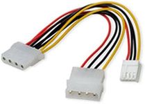 Syba SY-CAB65011 5" 4-Pin Molex to 4-Pin Molex & Floppy Power Adapter Connector