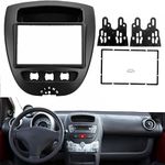 KAOLALI Double Din Car Stereo Facia Radio Adapter Compatible with Toyota Aygo Citroen C1 Peugeot 107 2005+