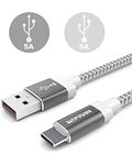 TUPower K20 USB-C Cable Flexible Supercharge Charging Cable 1.8 m to USB 2.0 5A Long Suitable for Huawei P30 Pro P20 Mate 30 20 Pro Mobile Phone