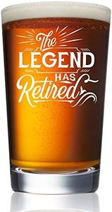 The Legend Has Retired Beer Mugs for Men Women - Funny Retirement Gifts for Men Coworker - Funny Birthday Gifts for Men - Funny Gifts for Dad - Beer Glass - Liquor Glasses - 16 oz Funny Pint Glasses