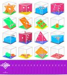 Gontence 16 Mini Cube Brain Teaser Puzzle Box Set - 16 purple bag Challenge Cubes | Kids Party Bags Fillers | Party Favours Kids | Birthday Gift for Girls and Boys | Christmas Socks Fillers