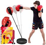 EMAAS OnBash Punching Bag Set for Kids with Punching Bag,Boxing Gloves,Hand Pump & Adjustable Stand-Safe for Kids Aged 3 & Above-Great Gift Option for Girls & Boys- Portable & Long-Lasting