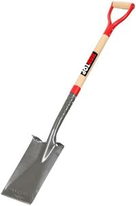 HANTOP Flat Spade Garden Shovel Edging Shovels with Wooden Handle for Digging Gardening Planting Edging, 43 inches