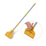 Mop Handle, 61" Wet Mops Heavy Duty Loop-end String Mop Head Surface Floor Cleaner with Stainless Steel Hard Pole Commercial Industrial Grade Mop 1 Pack