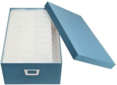 novelinks Photo Case 4" x 6" Photo Storage Box - 10 Inner Picture Storage Container Photo Organizer Case Picture Box Storage Photo Craft Keeper (Sky Blue)