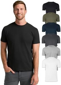 True Classic Mens T-Shirts - Short Sleeve Crew Neck Plain T Shirt for Men, Pack of 6, Variety, 2XL