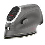 CHI Mini Steam Iron for Clothes, Sewing, Crafting and Travel with Titanium Infused Ceramic Soleplate, 1000 Watts, XL 10’ Cord, 3-Way Auto Shutoff, Portable, Vacation Essentials, Black (13120)