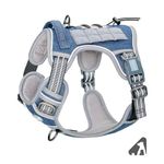 Auroth Tactical Dog Harness for Small Medium Large Dogs No Pull Adjustable Pet Harness Reflective K9 Working Training Easy Control Pet Vest Military Service Dog Harnesses M(Neck:16-22 inch ,Chest:22-33 inch )