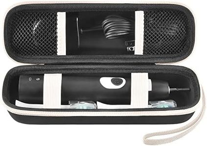 Toothbrush Travel Case Compatible with Oral-B Pro 1000 2000 3000 3500 5000 7500/ for Philips Sonicare ProtectiveClean 4100 6100 5100 6500 7500 Rechargeable Electric Toothbrush (Box Only) -White Zipper