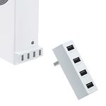 Mcbazel 4 Ports USB Hub 2.0 for Xbox Series S, Portable High Speed USB Extender Hub Splitter Expansion Adapter Accessories Compatible with Xbox Series S Console Only - White