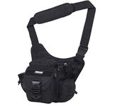 Seibertron X.K.B.B-1 Tactical Sling Bag Hiking EDC Messenger Molle Bag Black