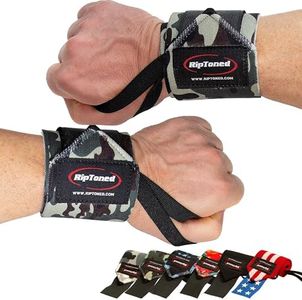 Rip Toned 18” Wrist Wraps - Wrist Straps for Weightlifting - Lift Better, Protect Wrist Pain - Adjustable, Durable, Machine Washable - Wrist Brace for Weightlifting - USPA Endorsed for Men & Women