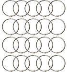 AMOSTBY Loose Leaf Binder Rings,20Pcs Binder Rings Keychain,Key Rings for School,Office,Home (2 inch)