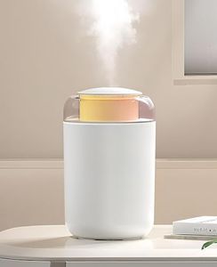 Cool Mist Humidifiers Air Humidifier 1.2L – Portable Personal Desktop USB Humidifiers with 7-Color Night Light, Auto Shut-Off, Super Quite for Bedroom Home Office