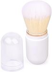 Retractable Kabuki Brush Travel Makeup Brush, Blush Brush, Foundation Brush, Suitable for Liquid Foundation, Pressed Powder, Contour Cream, Capsule-shape Super cute and multi-color available, White