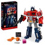 LEGO Icons Optimus Prime Transformers Figure Building Set, Collectible Transforming 2in1 Robot and Truck Model Kit for Adults to Build, Movie-Themed Birthday Gift for Men, Women, Him or Her 10302