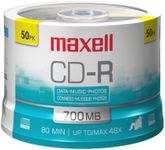 Maxell 623251/648250 700MB 80-Minute CD-Rs (50-ct Spindle),Blue