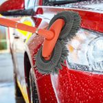 Luteti Retractable Double Layer Car Wash Brush, Mop, Sponge with Extension Pole Flexible Rotation for Wash,Car Cleaning Brush Vehicles (Car Brush)