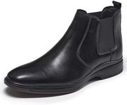 ArcBrothers Men's Chelsea Dress Boots Comfortable Leather Slip On Ankle Black Boots