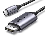 UGREEN USB C to DisplayPort 2.1 Cable 40Gbps 16K@30Hz 8K@120Hz Thunderbolt 4/3 to DisplayPort Cord Alu Braided Compatible iPhone 15 Pro Max, Galaxy S24, MacBook Pro/Air, iPad, Mac Mini, XPS 17, 3FT